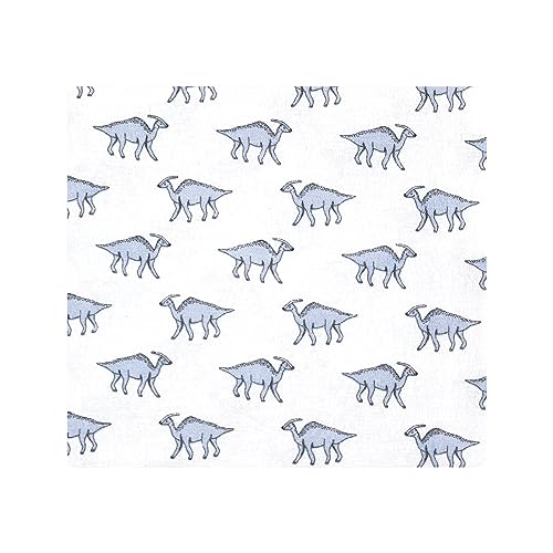Image of Hudson Baby Unisex Baby Cotton Poly Flannel Receiving Blankets Bundle, Boy Dino World, One Size