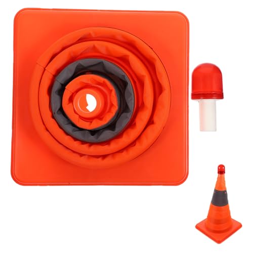 FUNOMOCYA Collapsible Traffic Safety Cone Reflective Safety Cones 45cm Led for Driving Practice