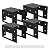 YVHFWOY Firewood Log Storage Rack Bracket 4 Pack,Fireplace Wood Storage Holder,Indoor Outdoor Adjustable Heavy Duty Powder Coated Steel Holder with Wood Screws
