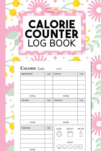 Majosta - Calorie Counter Book: Daily Food Calories Tracker Journal for Diet and Weight Loss, Nutrition Intake Diary for Meals, Drinks, and Snacks
