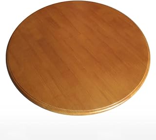 Massivt trä matbord Lazy Susan skivspelare 80 cm/30 tum kraftig roterande serveringsbricka tyst och slät 360° vridbar teakfärg