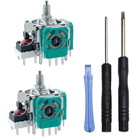 Gorliskl 2 Pack Controller 3D Analog Joystick Thumb Sticks Replacement Repair Parts for Xbox One Elite 2- - Fixes Stick Drift, Broken, and Loose Joysticks on Elite Series 2 Controllers Cover