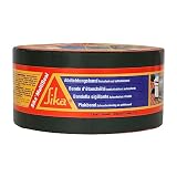 SIKA Multiseal Gris, Bande d'étanchéité autocollante résistante à la déchirure, aux intempéries, multi-supports, 75mm x 10m