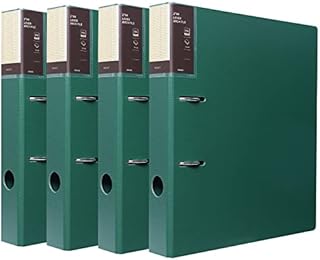 A4 Lever Arch File, 2-Ring Lever Arch Folders 51mm Spine, PP Material, 1.8mm Thick Board, for Home, Office, Stationery Supplies, Pack of 4