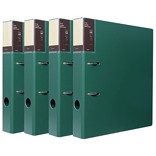 Ordner A4, Kunststoff-Ordner 51 mm Rrückenbreite mit Etikett, 1,8 mm Dicker Karton, für Zuhause, Büro, Schreibwaren, 4 Stück Cover