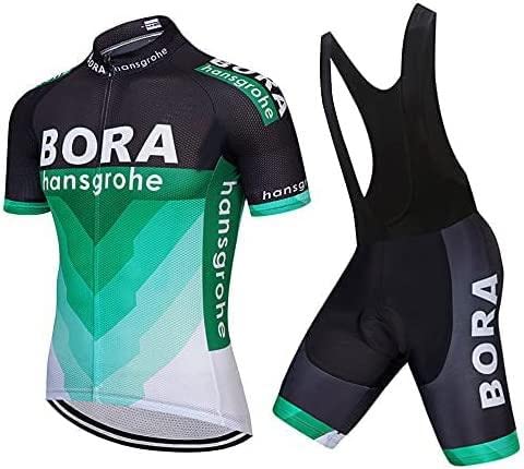Moxilyn Maillot de Cyclisme + Cuissard Homme Tenue Cycliste Respirant Manche Courte Séchage Rapide T-Shirt VTT Velo de Route