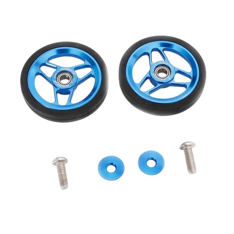 Easy Wheels 56 mm en aluminium bleu pour vélos pliants Brompton toutes lignes