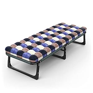 Folding Bed Opklapbaar bed Rollaway Guest Bed Cot Vouw Bed Draagbaar Vouwen Bed Frame met Schuim Matras for Slaapkamer Kantoor Heavy Duty Guest Bed