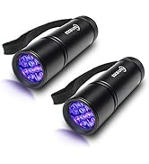 Escolite UV Flashlight Black Light Flashlight, 2pack 12 LED 395 nM Ultraviolet Blacklight Flashli...