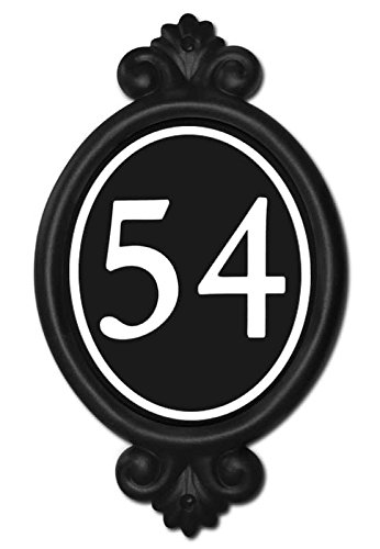 Black Friday - 60% OFF Sight Lights Customized Engraved Address Signs, Black Frame, Black Background - White House Numbers, Classic Frame Style, Numbers with Ring Black Friday - 60% OFF Sight Lights Customized Engraved Address Signs, Black Frame, Black Background - White House Numbers, Classic Frame Style, Numbers with Ring