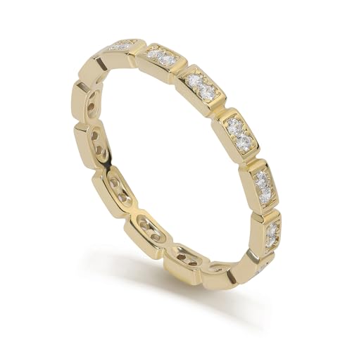 Bague femme or empilable en plaqué or et alliance fine en argent 925
