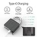Fingerprint Padlock, Pothunder Smart Lock with APP Fingerprint Key, Keyed Heavy Anti-Theft Padlock, Biometric Waterproof Large Outdoor Padlock for Gate, Gym, Truck, School, Warehouse
