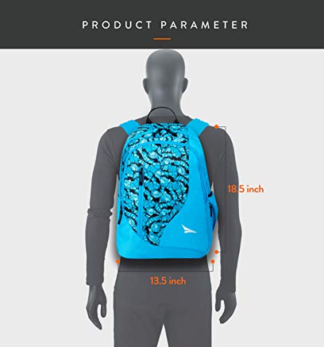 Image of Lunar's Ashland 30L Casual Water Resistant 3 Compartment Travel Bagpack /College Backpack /School Bag (Blue)