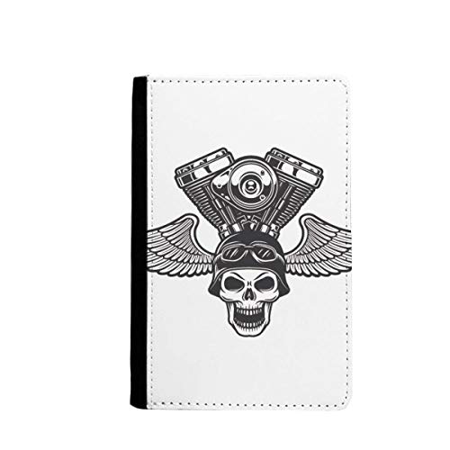 Étui portefeuille lunettes de soleil motif squelette moto rigide
