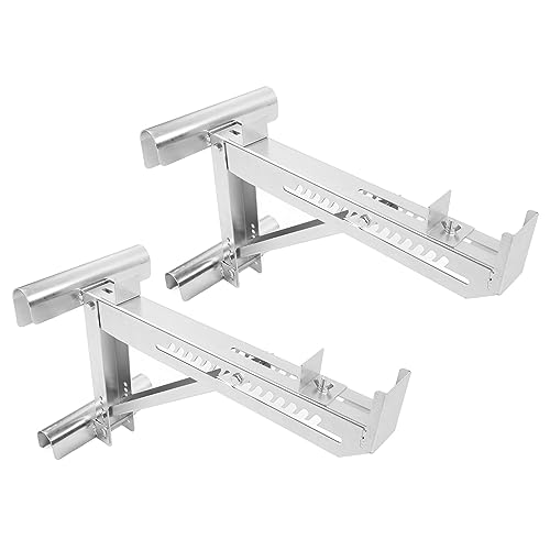 2PCS Adjustable Ladder Jacks Alloy Steel Stand Kit, Stabilizer Load Bearing Bracket for Platforms up to 20 Inch Width 18 x 10.08 x 3.15in
