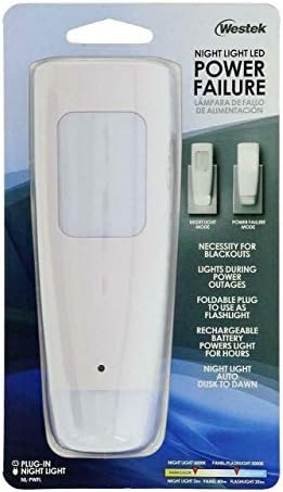 Westek Emergency Light, 1 Pack – Multi-Function LED Rechargeable Flashlight, Power Failure Light and Night Light – Must-Have Power Outage Lights, Ideal for Storms, Blackouts – NL-PWFL AmerTac image 5
