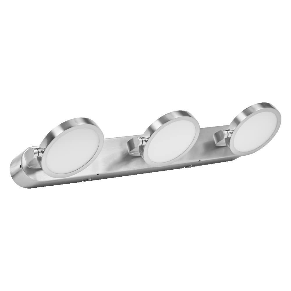 LEDVANCE Lámpara de baño SUN@HOME 450mm IP44, 20W, 1560lm, 2200K a 5000K, control continuo, regulable, adapta automáticamente la luz al biorritmo, protección IP44, cromo | , , blanco, 0 mm dia, 30000 h h, Paquete de 1
