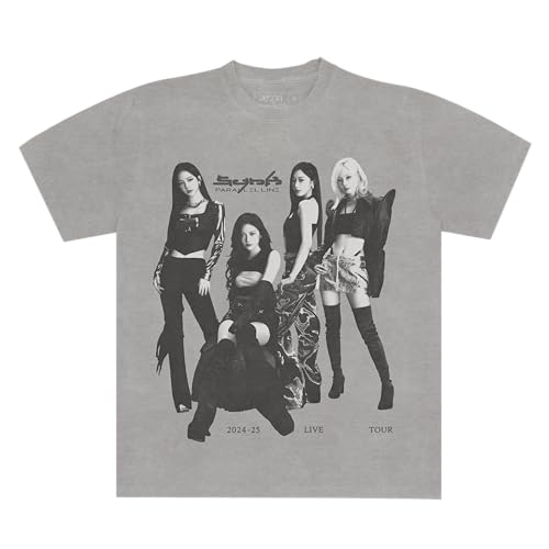 aespa Official SYNK PARALLEL LINE World Tour Merch Collection Dateback T-Shirt2
