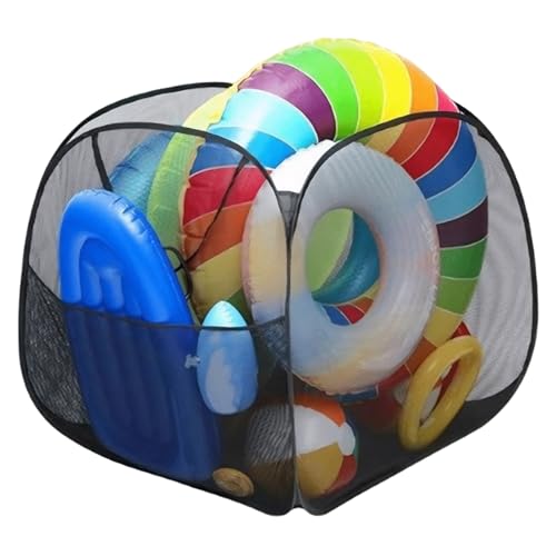 Red de almacenamiento para flotadores de piscina bolsa plegable grande para juguetes y pelotas