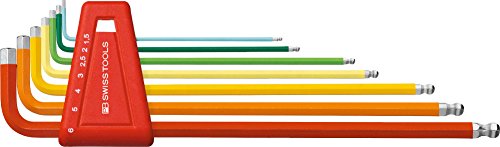 PB Swiss Tools PB 212lh-6 RB sphérique de clés mâles longues Rainbow