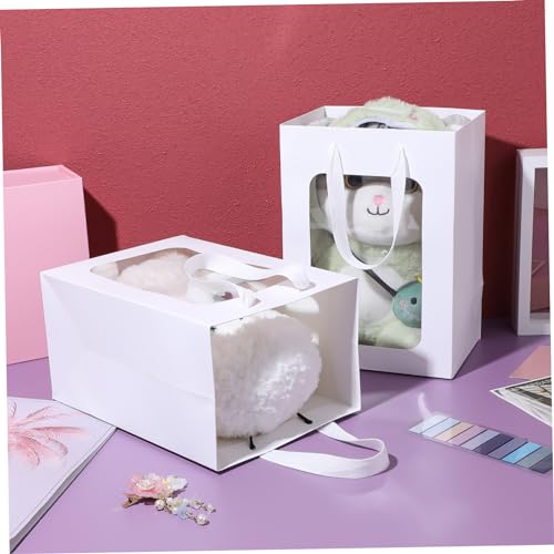 Présentoirs transparents fenêtre papier réutilisables pour fleurs emballage cadeau anniversaire