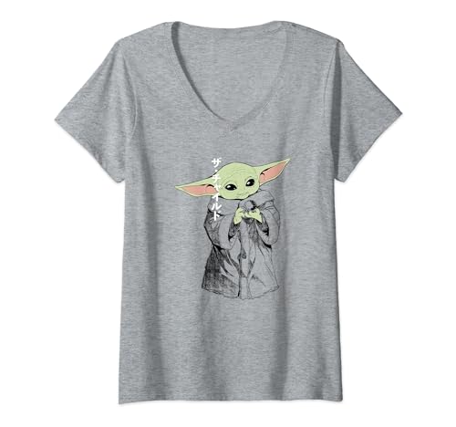 Grogu Star Wars vêtement col en V imprimé artistique pour exprimer votre amour de la pop culture