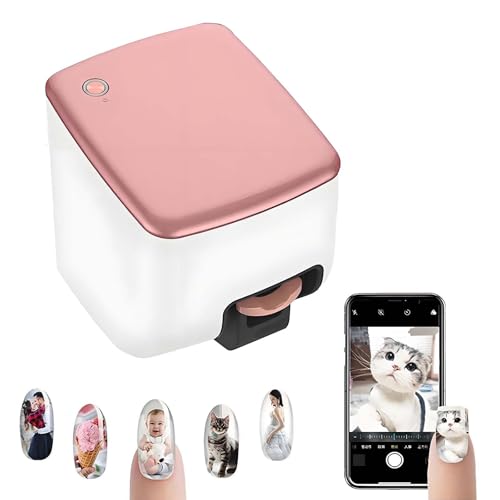 HD Digital Nail Printer, Automatic Manicure Machine with 4800 DPI for Photorealistic Custom Manicure Art, APP Controlled with Auto Nail Shape Fit | Fast Drawing in 10S