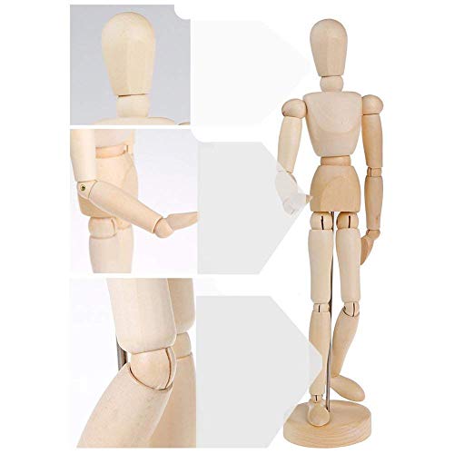 Image of deziine 20 cm Wooden Human Art Drawing Flexible Joints Mannequin Manikins Figures Doll Model for Artists Sketch Charcoal Home Desk Decoration Children Toys