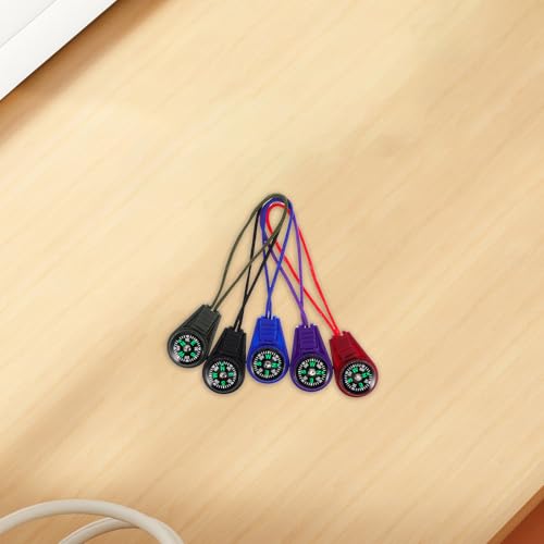 Brújula plástica portátil con cordón, 50 piezas miniatura 6