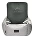 Luxuriös Hunde Auto Sitz | Autositz für Hunde, Rückbank, Vordersitz | Universal Waschbar Hundeautositz für Hunde und Katzen | Farbe: Silber | Kunstleder, Flauschig Plüsch | Große: 55 x 55 cm