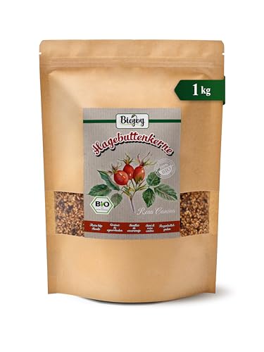 Biojoy Semi di rosa canina BIO (1 kg), essiccati e interi, adatti per tisana e infusione (Rosa canina)