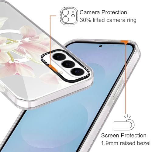 Coque compatible MagSafe Samsung S26 transparente en TPU souple esthétique