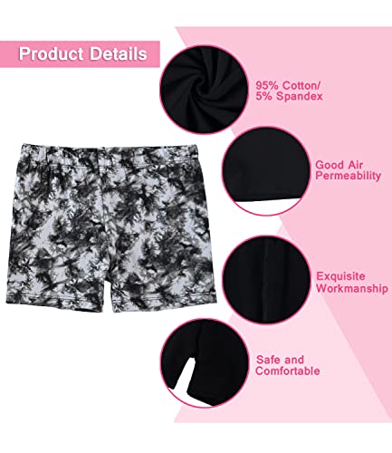 Girls Cotton Stretch Bralette Sports Bra and Play Shorts Set for Dance, Gymnastics, Cheer, 7-Pack (7-14)3