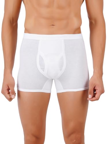 Image of RAMRAJ COTTON Men Fine Jersy White Pocket Trunks Pack of 4