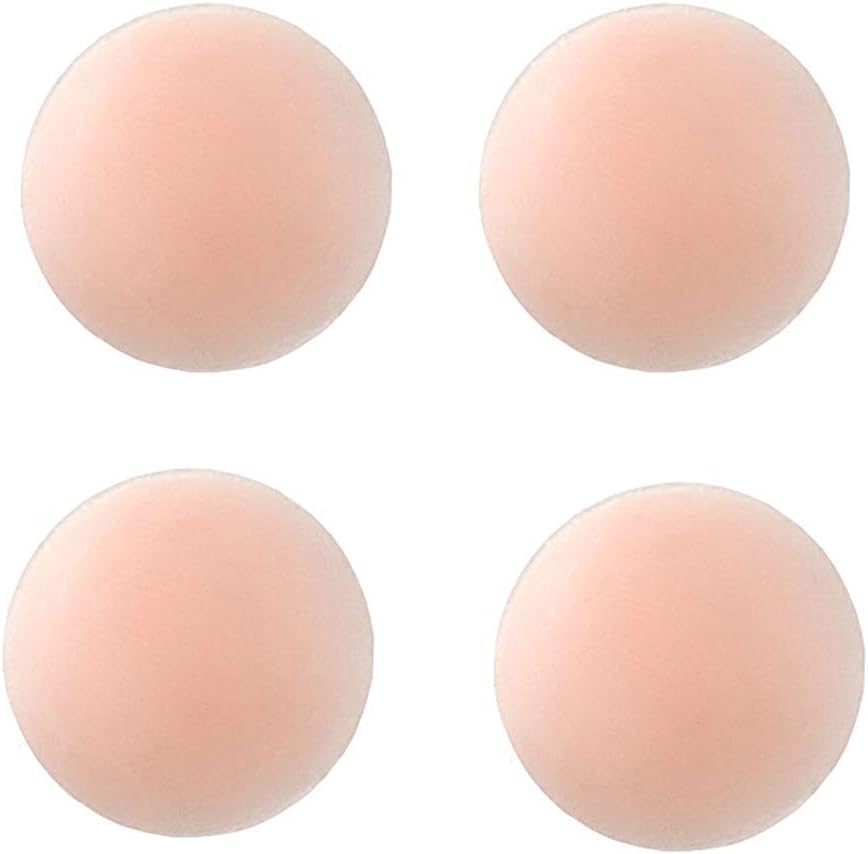2 Pairs Silicone Nipple Covers Pasties Invisible Reusable Adhesive for Party Dress