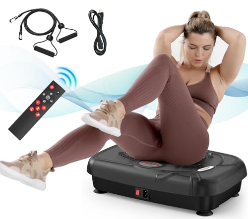 RELIFE REBUILD YOUR LIFE Vibration Plate Exercise Machine Fitness Platform Full Body Shaker Workout Vibrate Stand Board Lymphatic Drainage Shaking for Weight Loss Fat Burner at Home Gyms