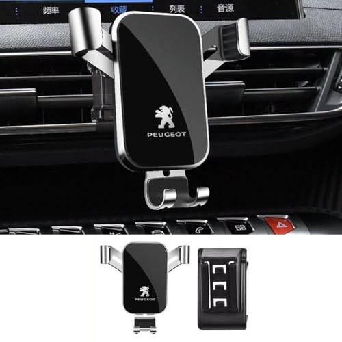FENVY Car Phone Holder Air Vent for Peugeot 5008 2016 2017 2018 2019 2020 2021 2022 2023 2024,Car 360° Adjustable Rotating Holder Phone Mount Automobile Cradle