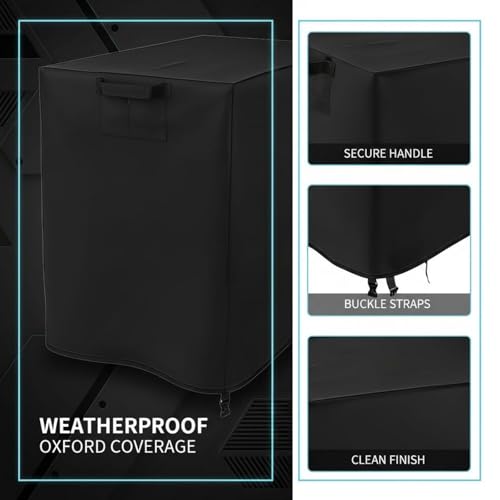 Funda protectora de mesa exterior rectangular negra de 48 pulgadas Oxford 210D 5