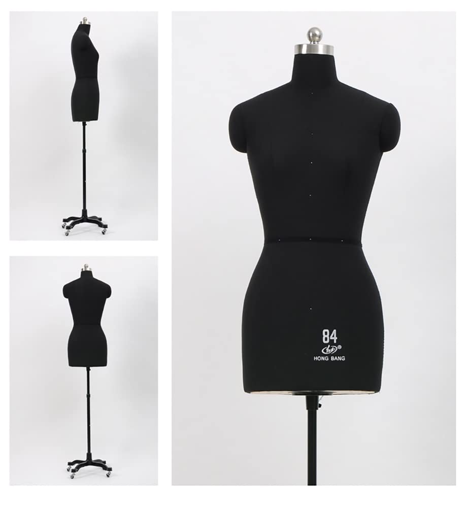 Maniquí de Tallas Grandes para Costura: Torso de maniquí Femenino con Brazos Suaves, Base con Ruedas, maniquí de Cuerpo Completo para Costura y arreglos.