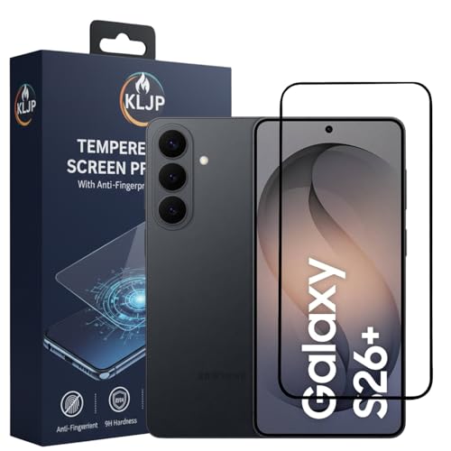 Image of Gorilla Tempered Glass For Samsung Galaxy S26 Plus (Pack of 1) With Installation Kit | Edge to Edge Coverage | Black