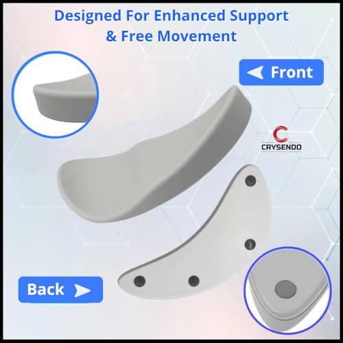 Image of Crysendo Ergonomic Left Hand Wrist Pad for Mouse & Keyboards | Smooth Movement Palm Support for Home /Office /Gaming | RSI & Carpal Tunnel Syndrome Wrist Pain Relieving Mouse Hand Rest (Grey)
