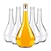 Glasflaschen 500ml zum befüllen 5 Stücke , Flaschen Eine Träne - Leere Glasflaschen Zum Befüllen, Deko Fläschchen, Elegantes Und Modernes Glas - Hochwertiges Glas, Vorratsflaschen Glas (5, 500ml)