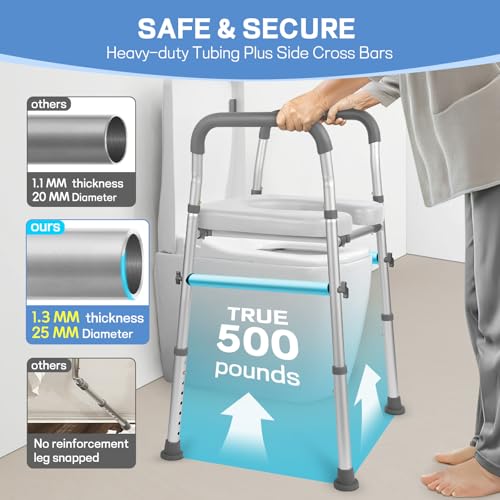 Tabeke Raised Toilet Seat With Handles thumb #7