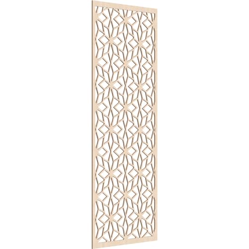 Image of Lake Decorative Pierced Fretwork Wood Wall Panels, 31 3 /8 inchW x 79 3 /8 inchH x 1 /4 inchT, Red Oak