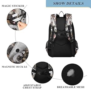 ALAZA-Different-Dog-Breeds-Animal-Laptop-Backpack-Purse-for-Women-Men-Travel-Bag-Casual-Daypack-with-Compartment-Multiple-Pockets - Cucciolini Doodles ALAZA-Different-Dog-Breeds-Animal-Laptop-Backpack-Purse-for-Women-Men-Travel-Bag-Casual-Daypack-with-Compartment-Multiple-Pockets