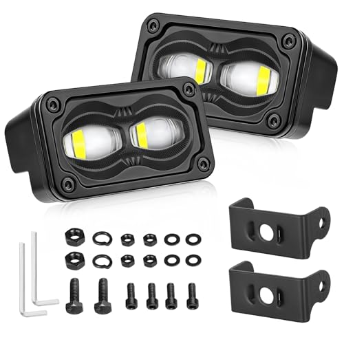 AKD Part 3 Inch SAE LED Fog Lights 40W DOT Approved Mini LED Light Pods Street Legal Cut-off Low Beam Small Offroad Lights Fog Pods Lights 2 Packs for Trucks Pickup Motorcycle Dirt Bike SUV UTV ATV