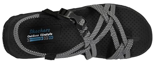 Skechers Women's Reggae - Irie Mon, Black/Grey, 6 M US