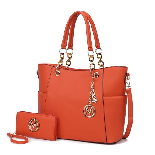 MKF Collection Tote Bag for Women, Handbag Set with Wallet-Top-Handle- Vegan Leather Purse