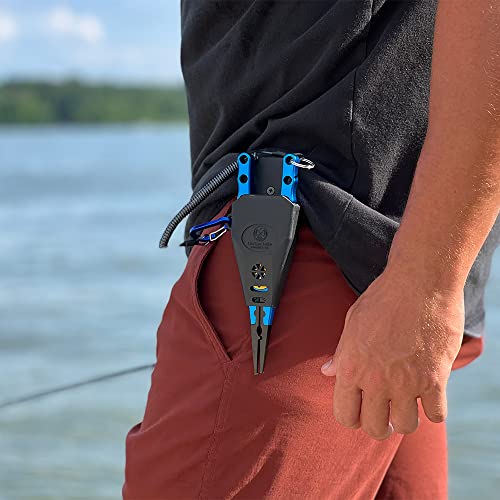 Harbor Lake Aluminum Fishing Pliers, Hook Remover, Saltwater Resistant, Line Cutters, Split Ring Opener, W/Lanyard & Sheath – Fishing Gifts For Men (Blue) #TOP6