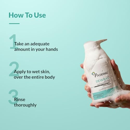 Image of Fixderma Dewrav Body Wash for Dry & Sensitive Skin with Shea Butter & Ceramide Complex | Deep Hydration & Repair Skin Barrier | Soap Free Formulation | Body Wash Shower Gel for Men & women - 250 ml